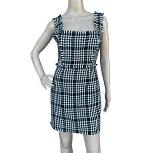 Forever 21 S Houndstooth Plaid Mini Dress Fringe